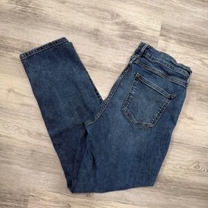 Banana Republic Women's Dark‎ Wash High Rise Slim Ankle Jeans Stretch Casual